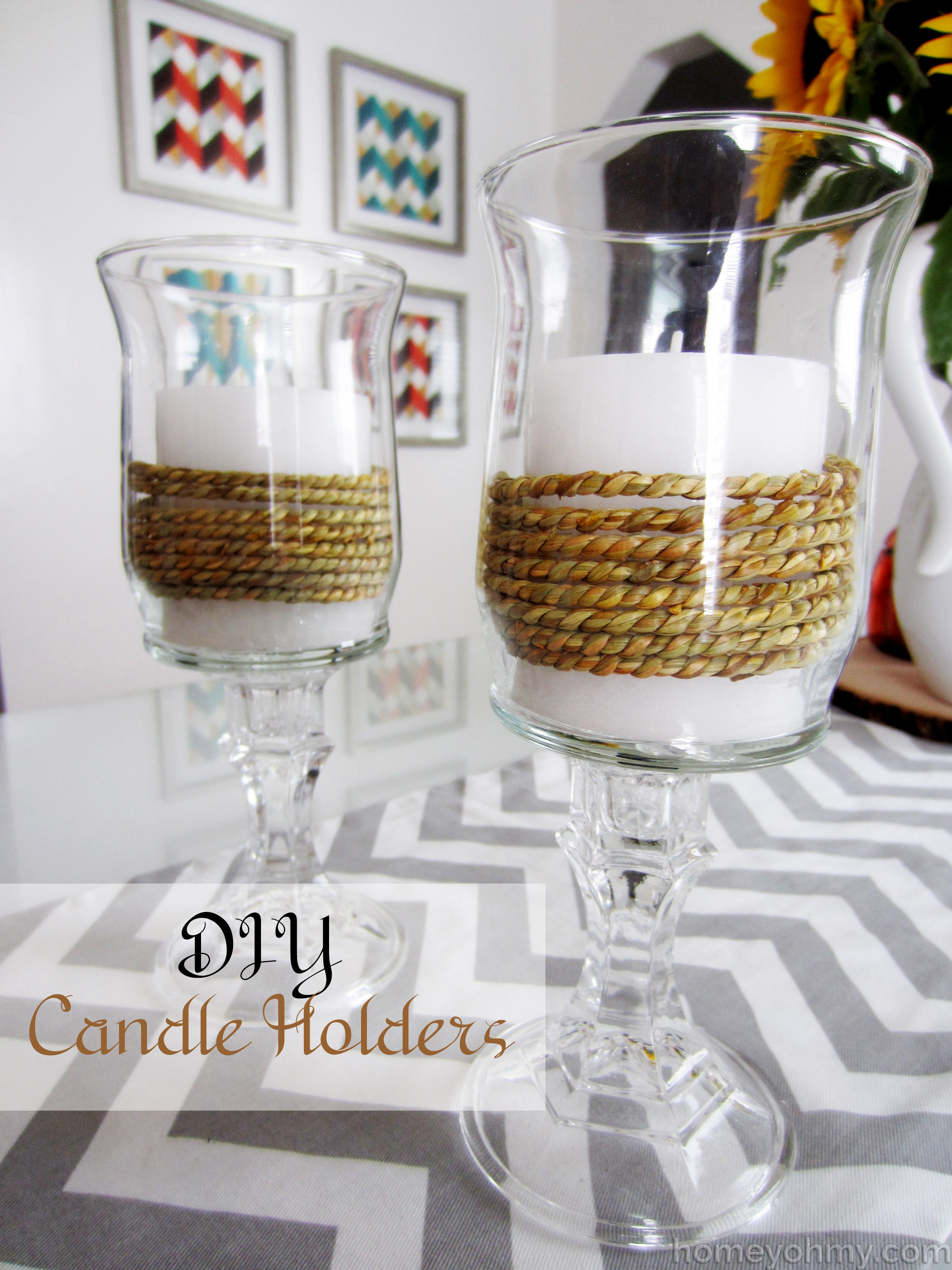 DIY Candle Holders - Homey Oh My