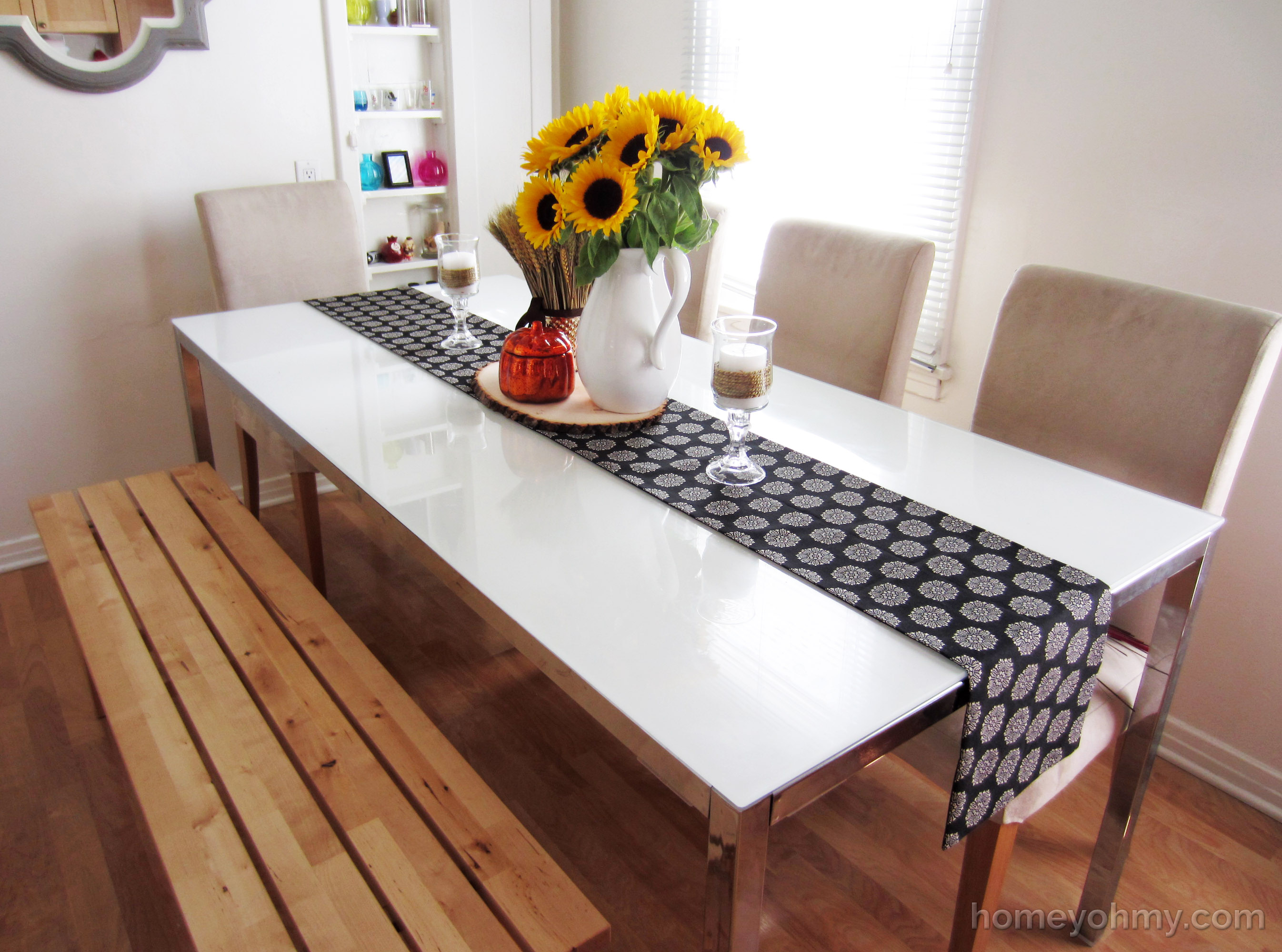 My! Oh No DIY table Runner Sew  Table runner instructions Homey