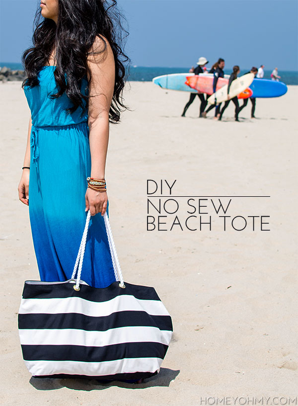 DIY No Sew Beach Tote
