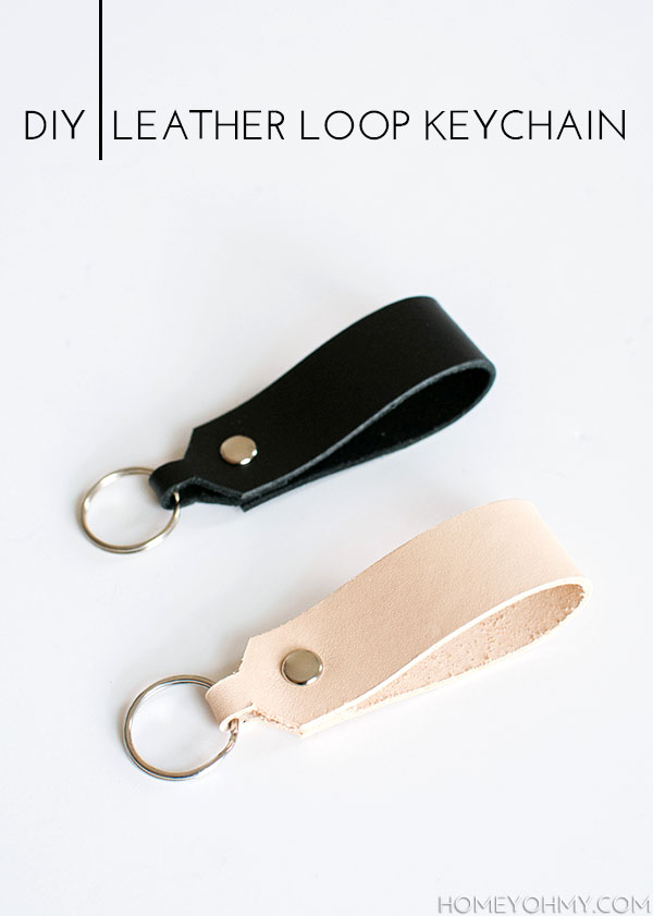 DIY Leather Loop Keychain - Homey Oh My