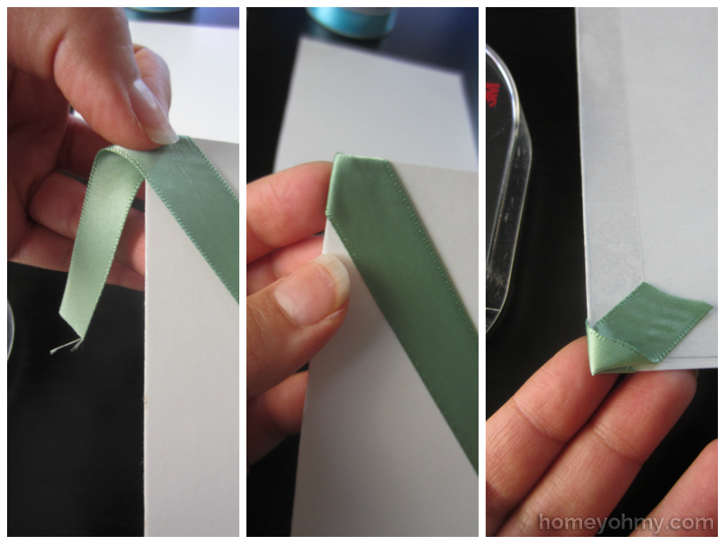 Folding ribbon corner