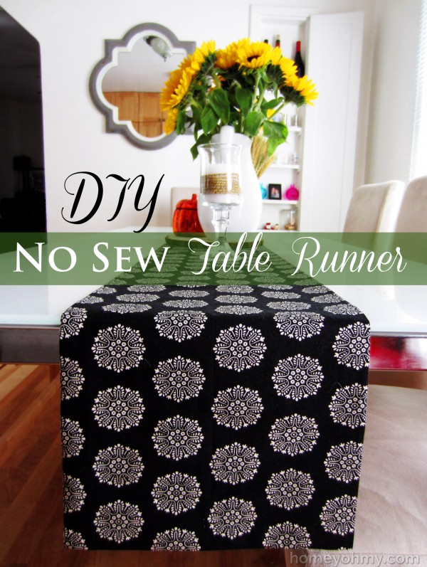 Diy No Sew Table Runner Homey Oh My, Coffee Table Runner Ideas
