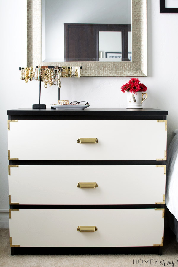 Campaign Style Dresser Ikea Malm Makeover Homey Oh My