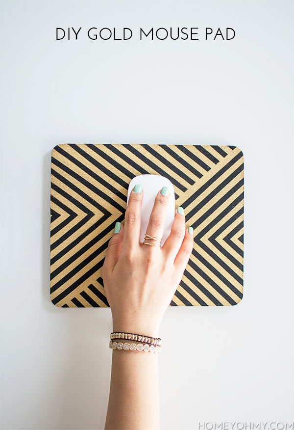 DIY Gold Mouse Pad | Homey Oh My!