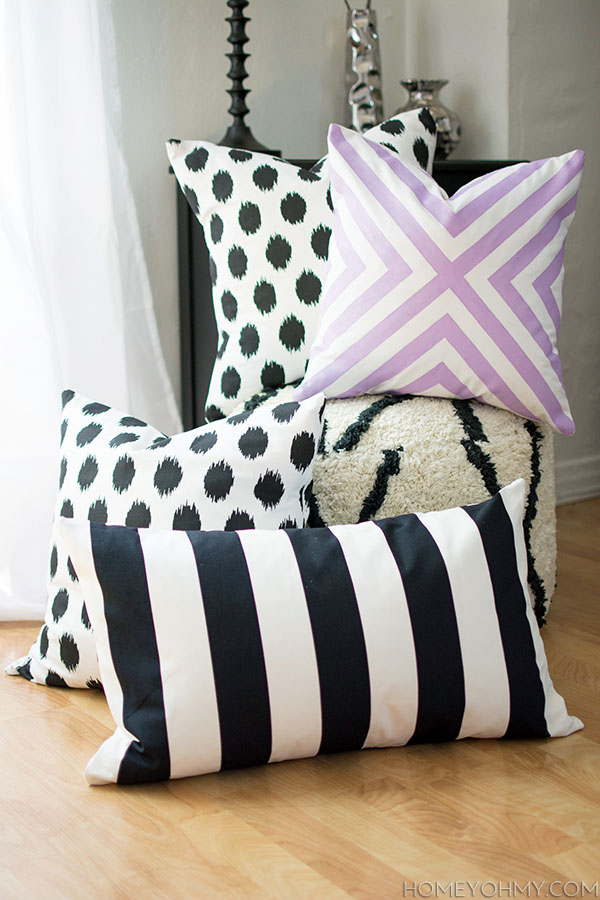 DIY No Sew Pillow Covers - Homey Oh My