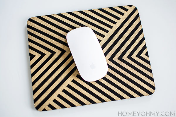 DIY gold mouse pad | Homey Oh My!