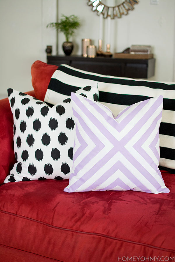 DIY No Sew Pillow Covers - Homey Oh My