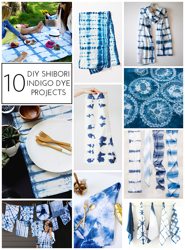 10 DIY Shibori Indigo Dye Projects - Homey Oh My