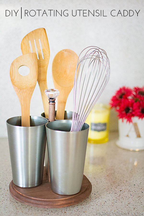 DIY Rotating Utensil Caddy