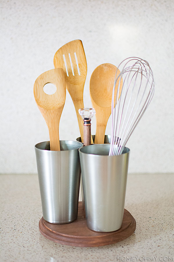 DIY Rotating Utensil Caddy