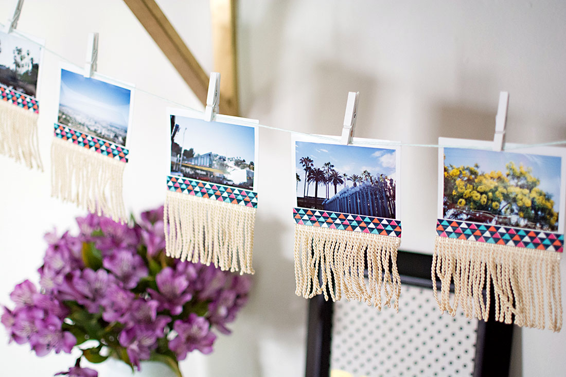 DIY Fringe Photo Garland