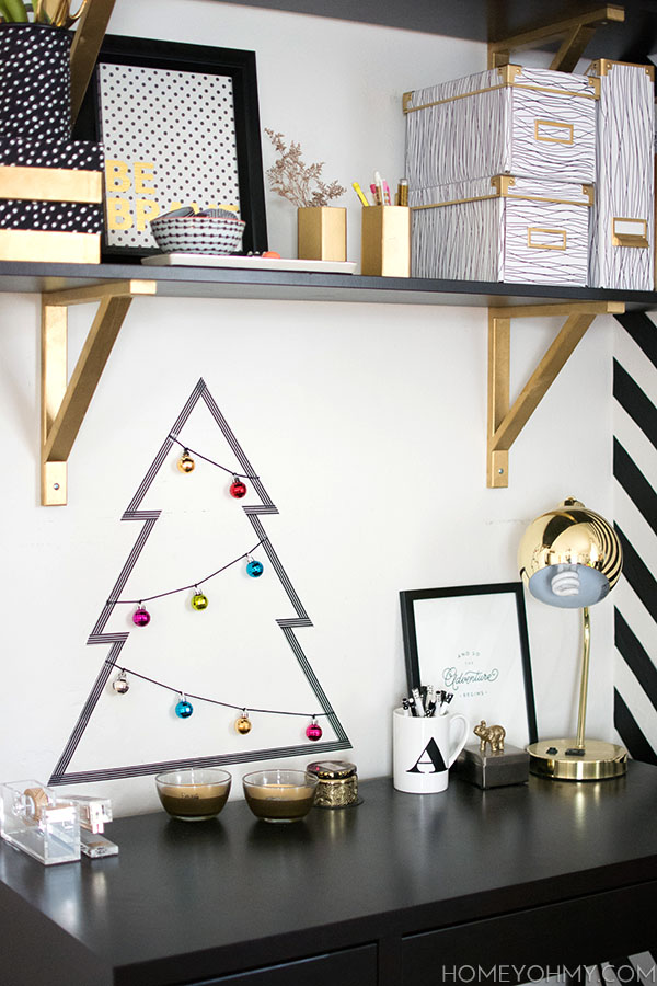 Diy Washi Tape Christmas Tree Homey Oh My,Interior 3d Architecture Design