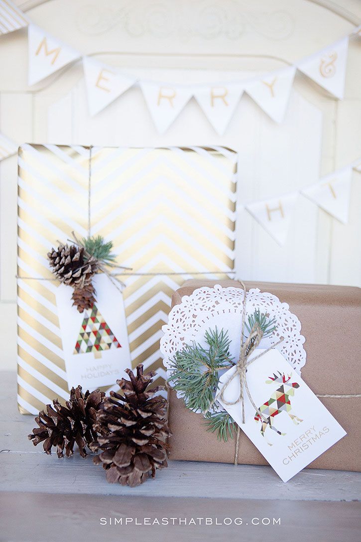 Merry and Bright Gift Tags from Simple As That