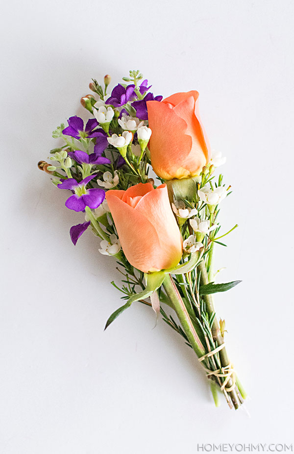 DIY Mini Flower Bouquets - Homey Oh My