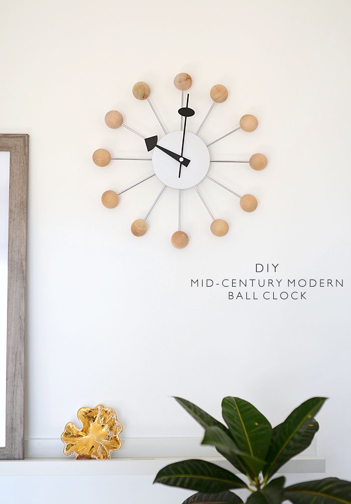 mid-century modern ball clock