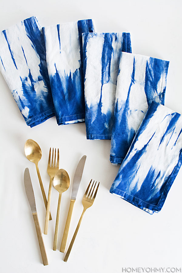 DIY  Indigo Inkodye Napkins