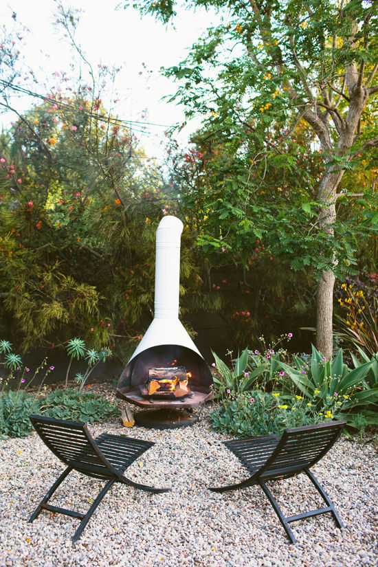 backyard fireplace