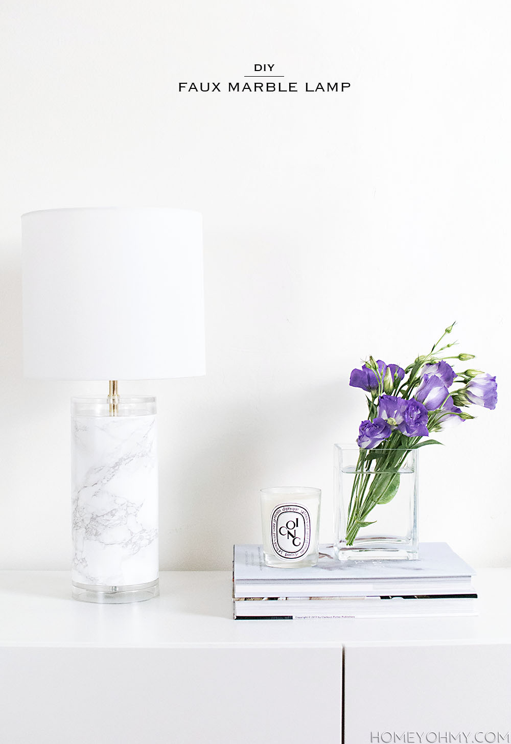 DIY Faux Marble Lamp