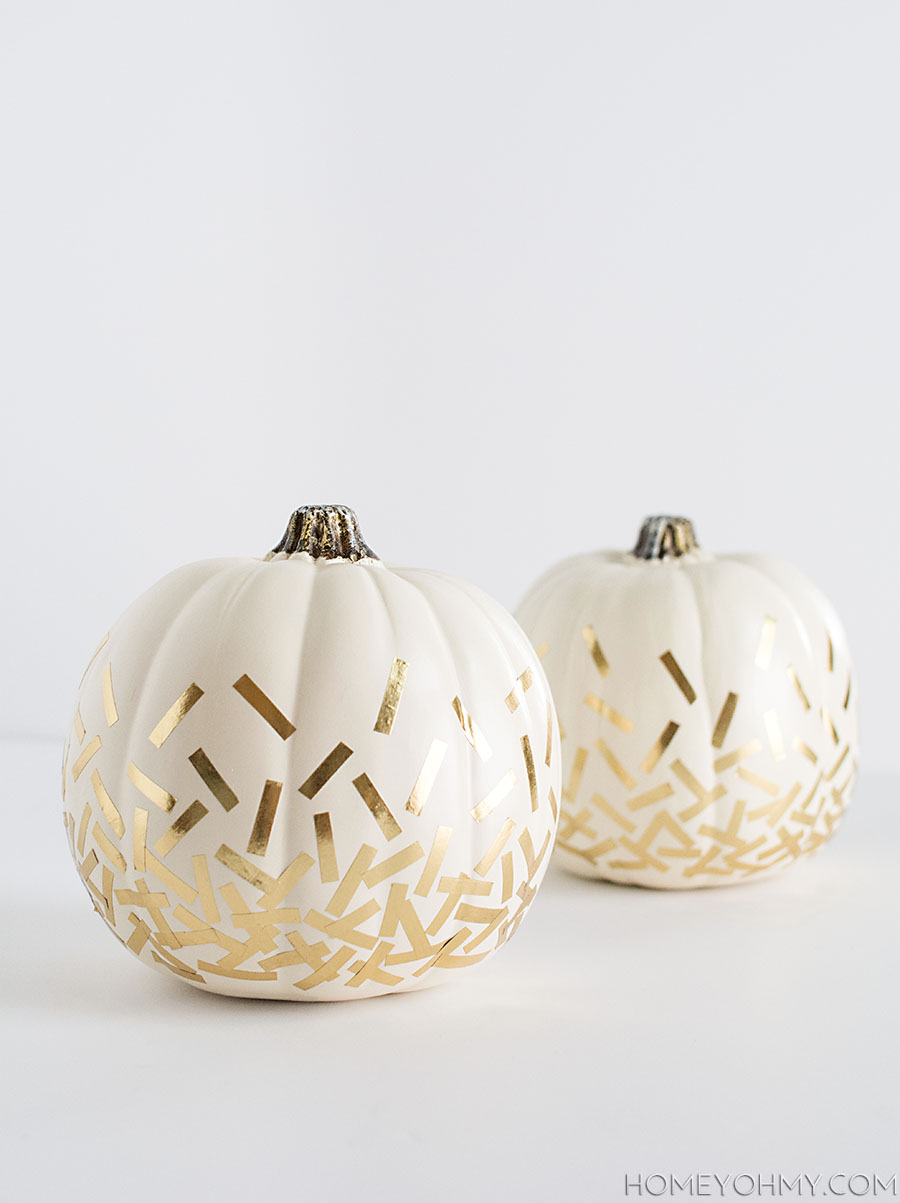 Gold Confetti Pumpkins DIY