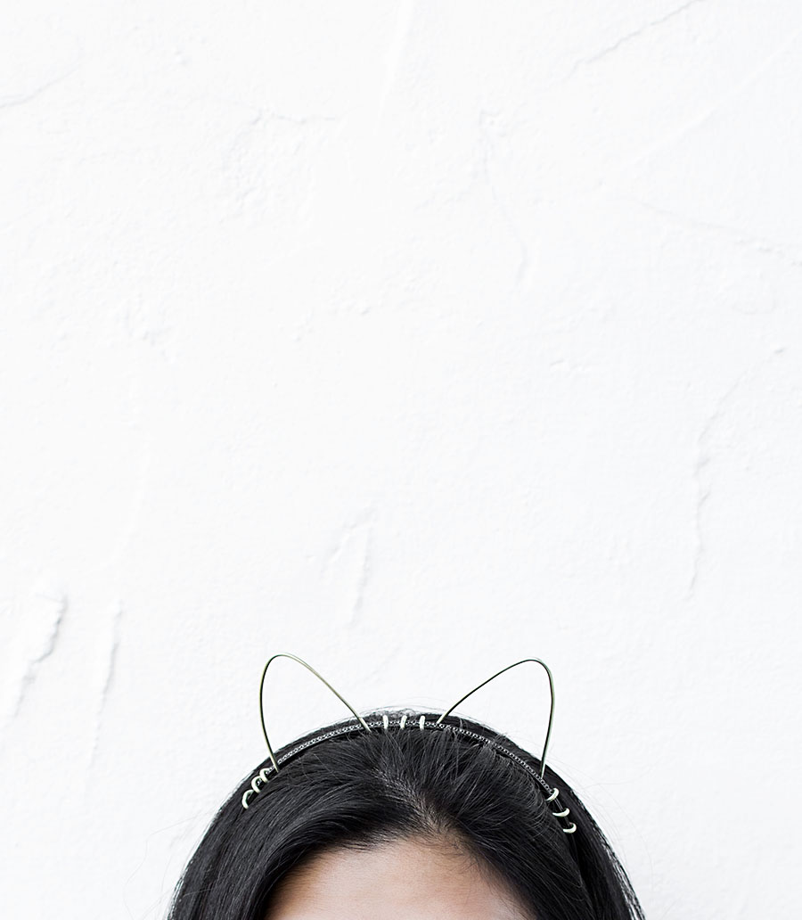 DIY gold cat ears