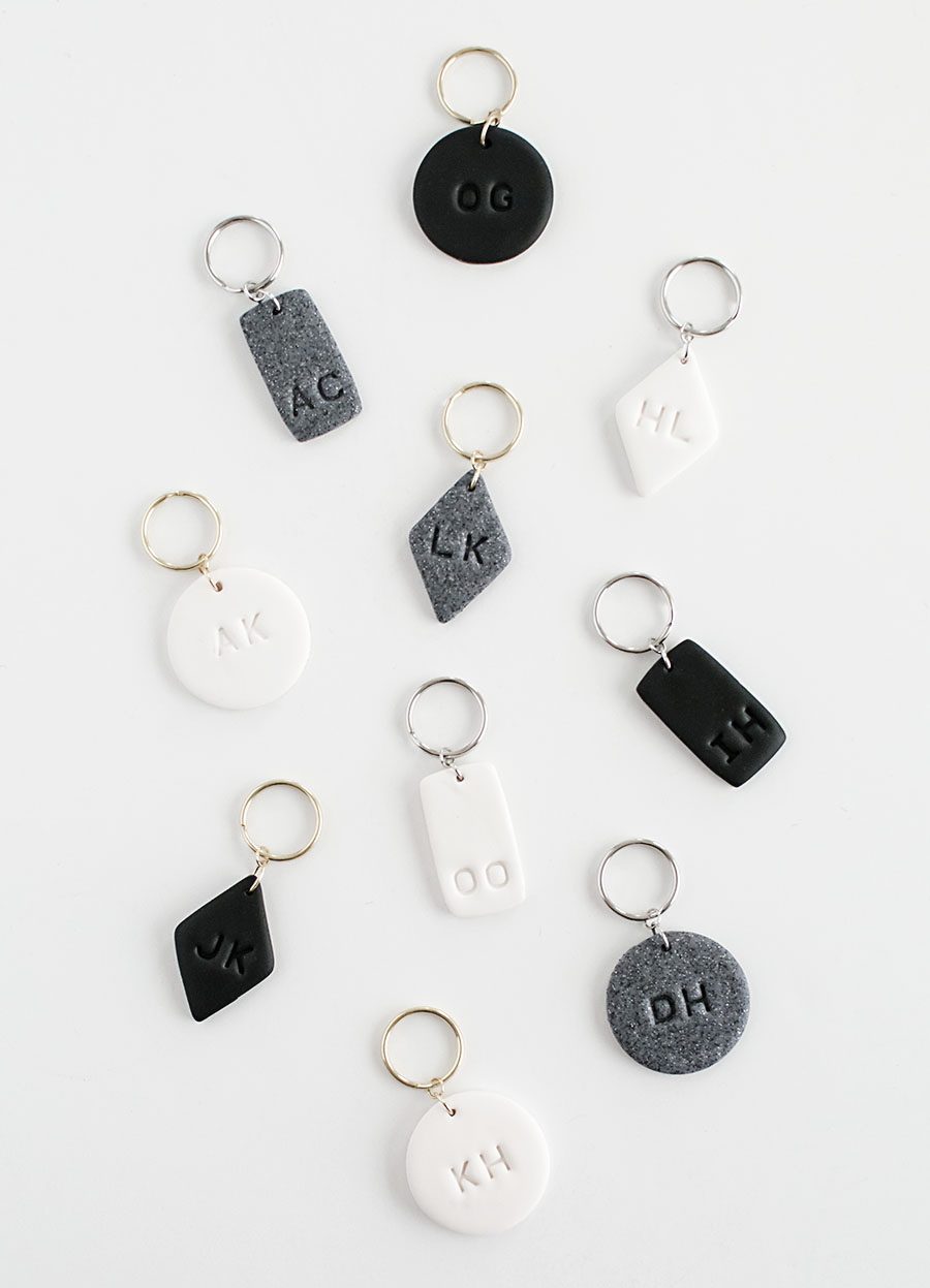 Personalize Clay Keychain