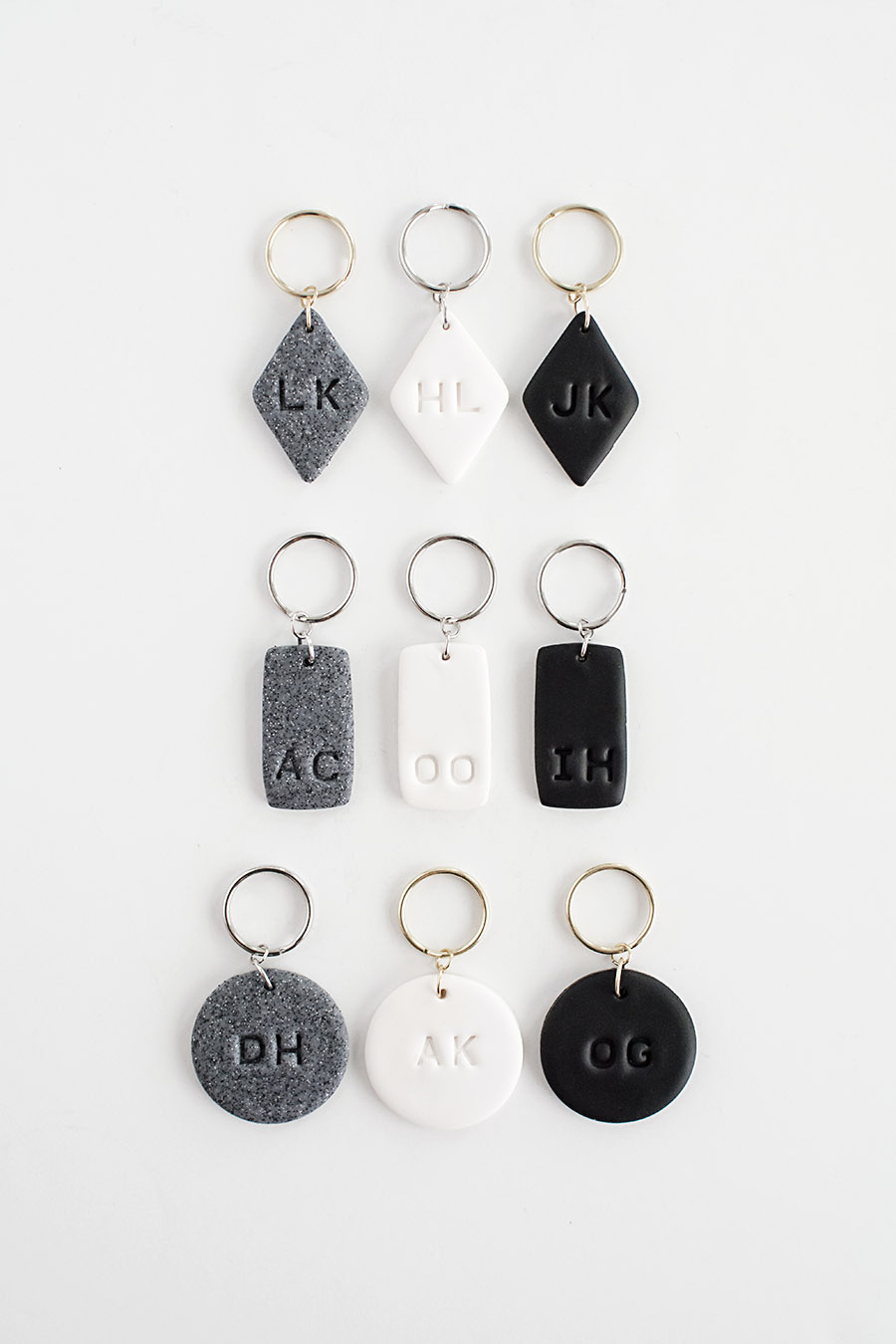 DIY - Monogram Clay Keychains