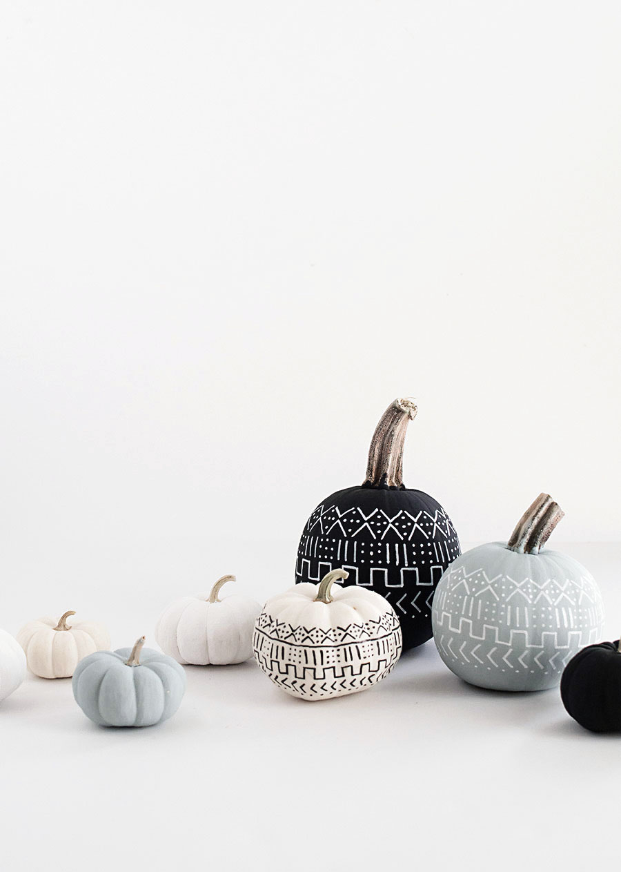 DIY Mud Cloth Pumpkins-2