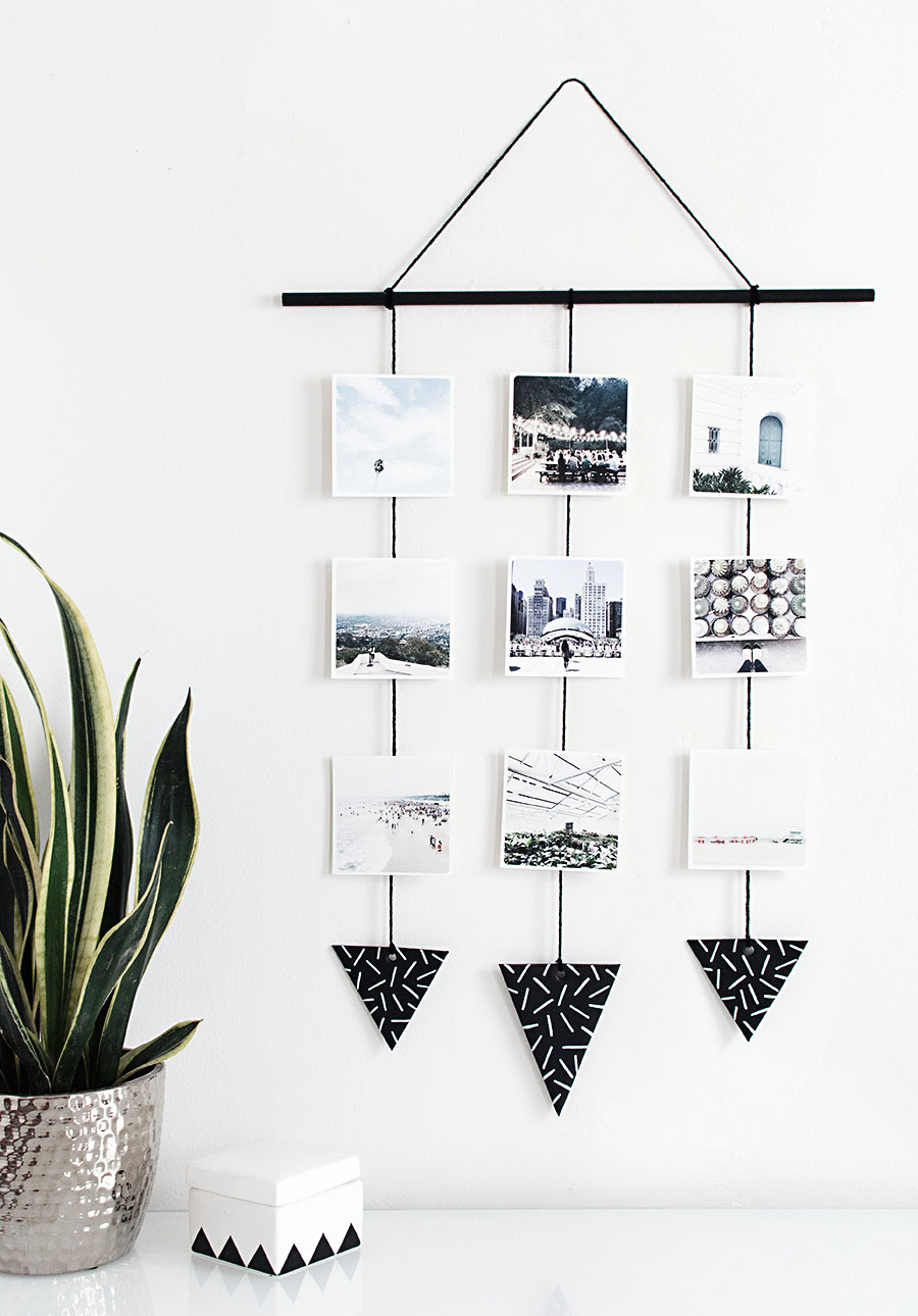 Example of a minimalistic hanging vision board from homeohmy