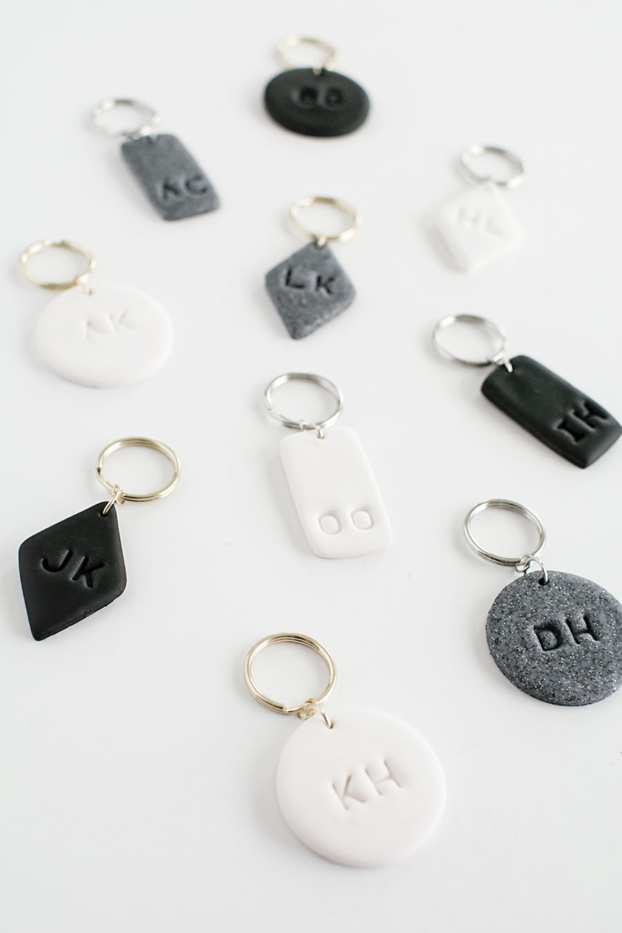 Monogram Clay Keychains DIY