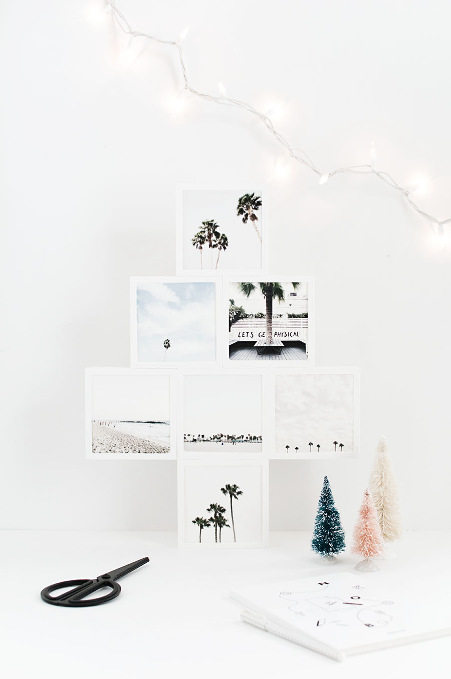 DIY Mini Photo Christmas Tree - Homey Oh My