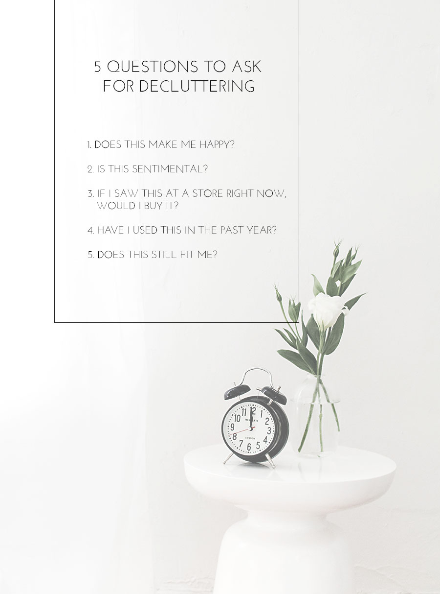 5 decluttering questions