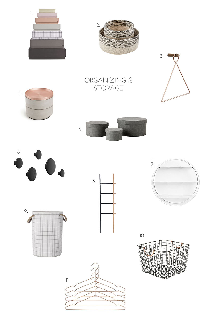Organizing and storage accessories