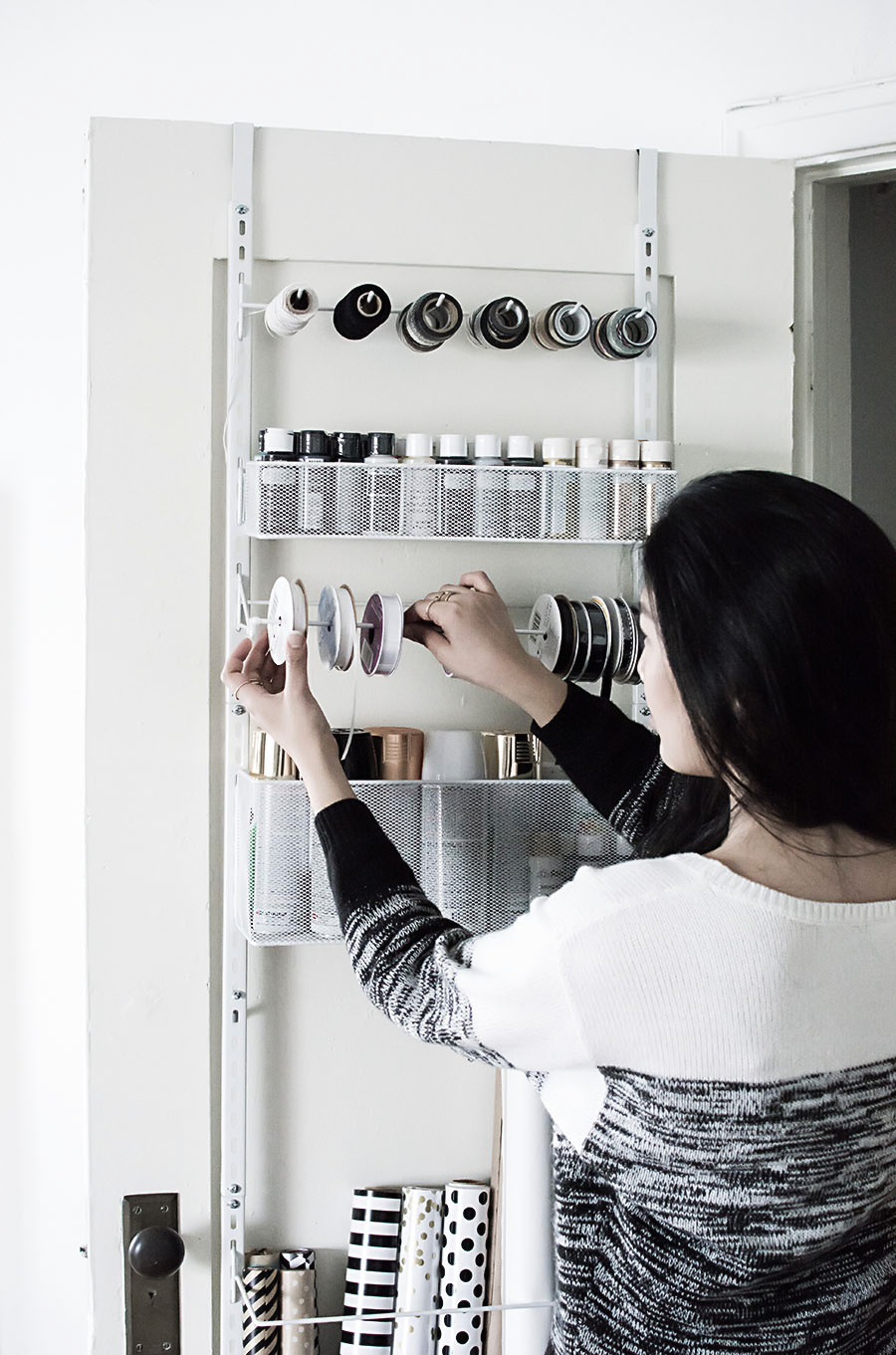 Organizing Supplies in a Small Space - Homey Oh My