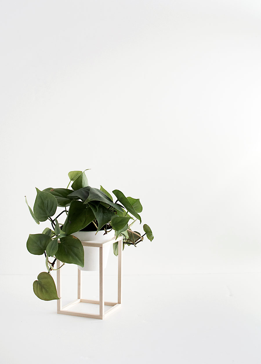 DIY Mini Wood Plant Stand