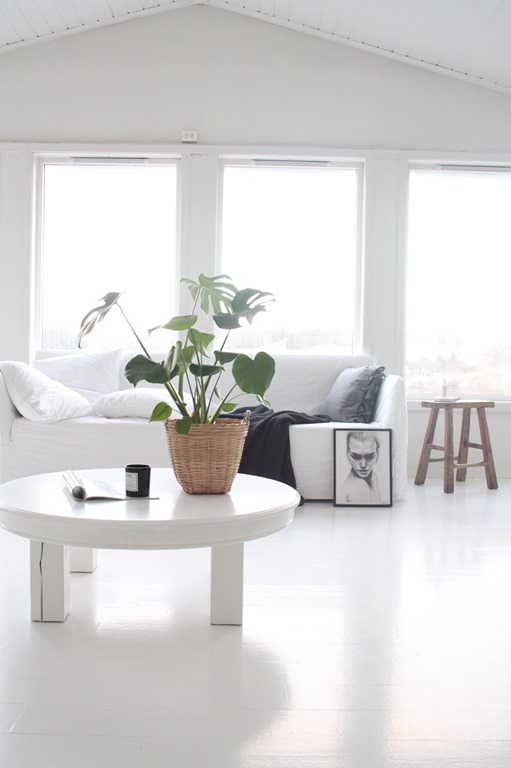 white living room