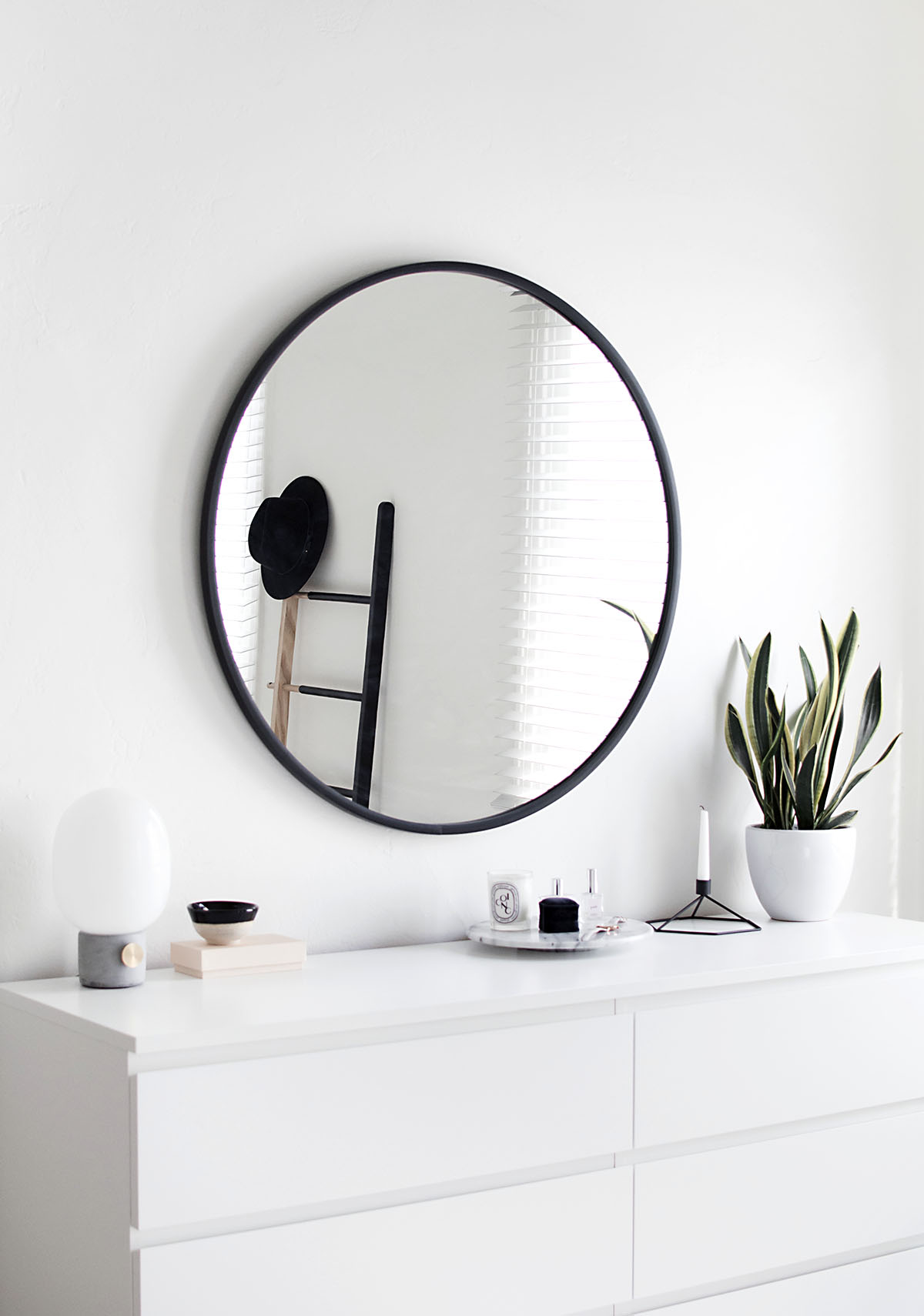 Round Mirror White Dresser Homey Oh My