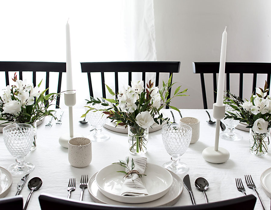 5 Tips to Set a Simple and Modern Tablescape - Homey Oh My