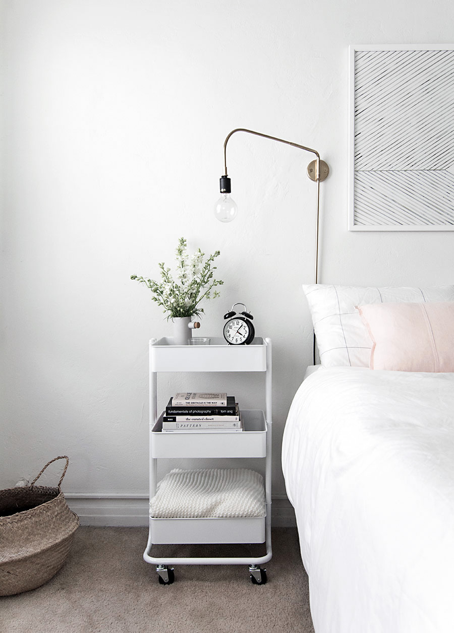 Use Cart as Nightstand