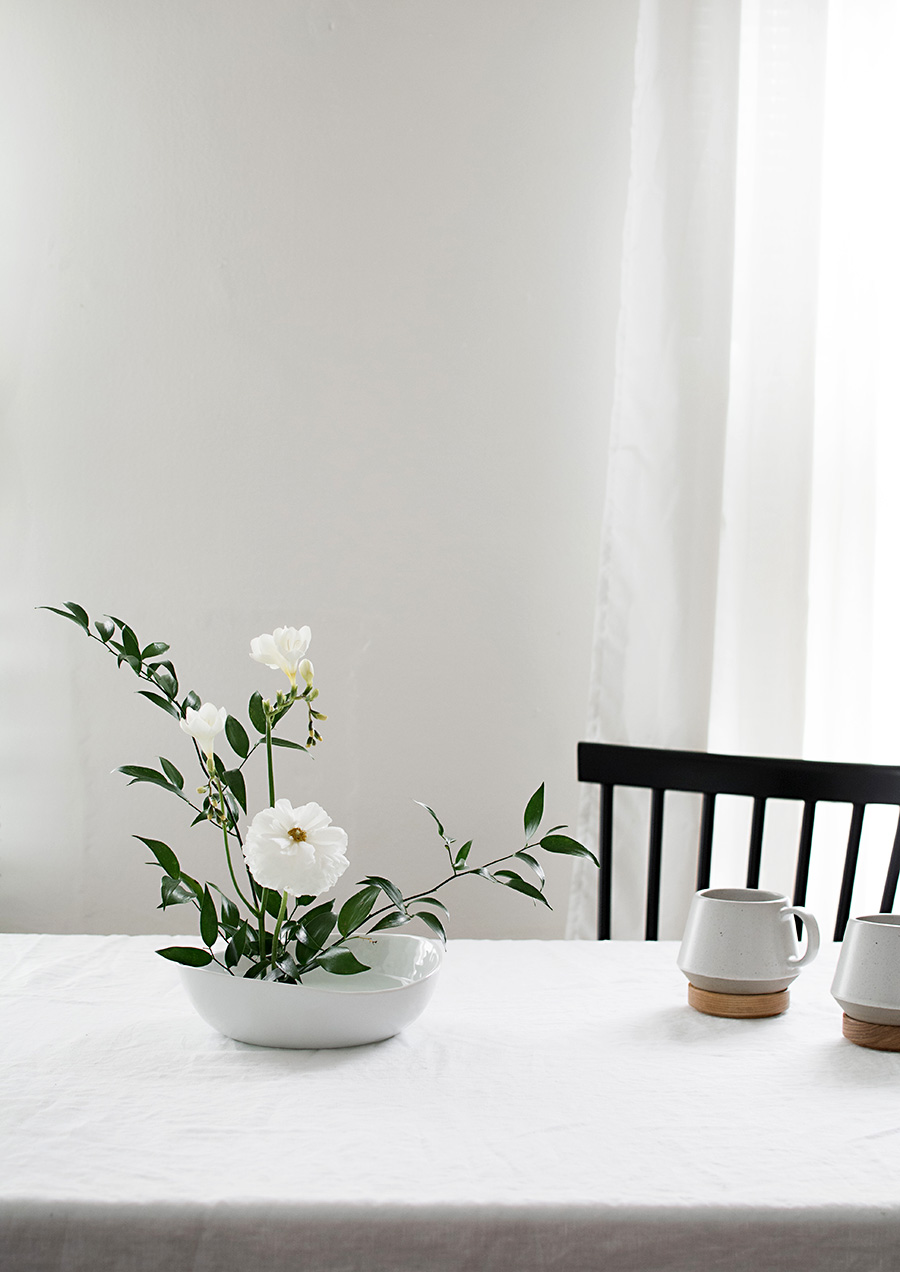 How to Make a Basic Ikebana Floral Arrangement - Homey Oh My