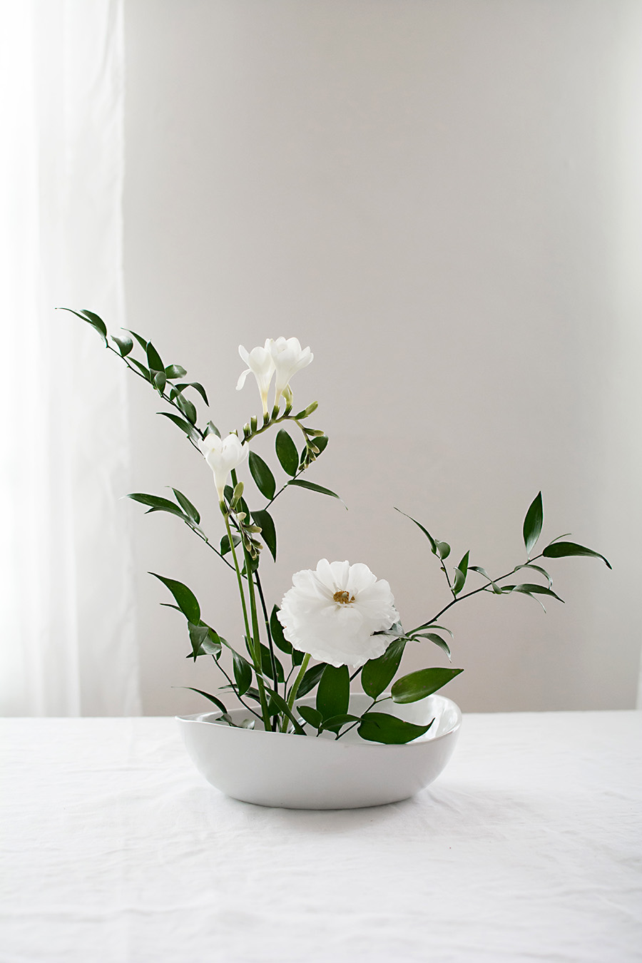 How to Make a Basic Ikebana Floral Arrangement - Homey Oh My