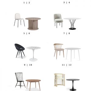 Round Dining Table and Chair Combos