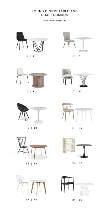 Round Dining Table and Chair Combos