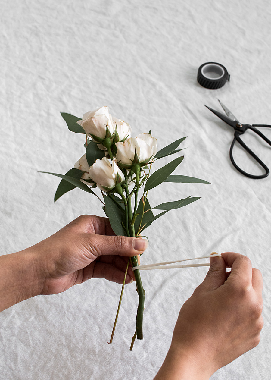 How to Wrap a Mini Hand Flower Bouquet